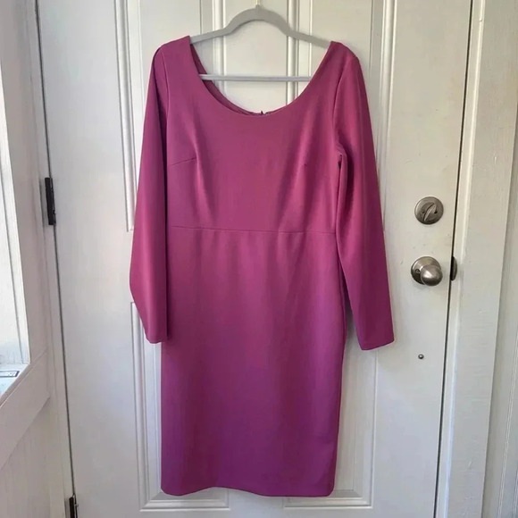 Betsey Johnson Sheath Dress in Rose Pink Sz 12 Office Wear Stylish - Picture 1 of 6